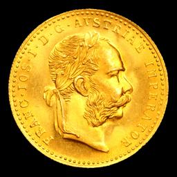 ***Auction Highlight*** 1915 Franz Joseph I Austrian KM-2267 1 Ducat Grades Select Unc (fc)