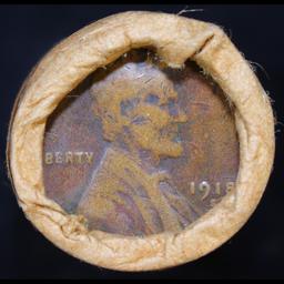 Mixed small cents 1c orig shotgun roll Bandt McDonalds, 1918-s Wheat Cent, 1863 Indian Cent other en
