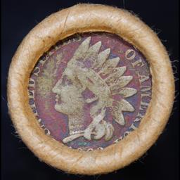 Mixed small cents 1c orig shotgun roll Bandt McDonalds, 1918-s Wheat Cent, 1863 Indian Cent other en