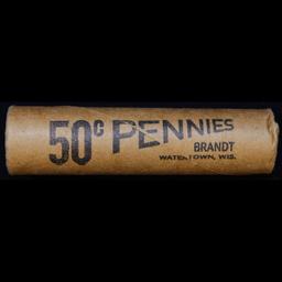 Mixed small cents 1c orig shotgun roll Bandt McDonalds, 1918-s Wheat Cent, 1863 Indian Cent other en