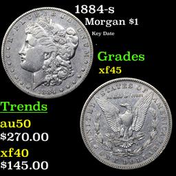 1884-s Morgan Dollar $1 Grades xf+