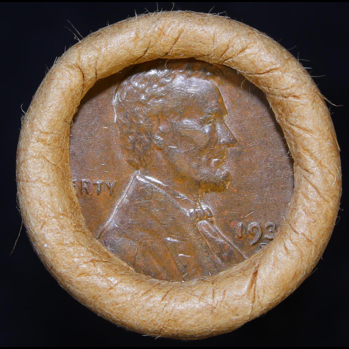 Mixed small cents 1c orig shotgun roll Brandt McDonalds, 1931-d Wheat Cent, 1883 Indian Cent other