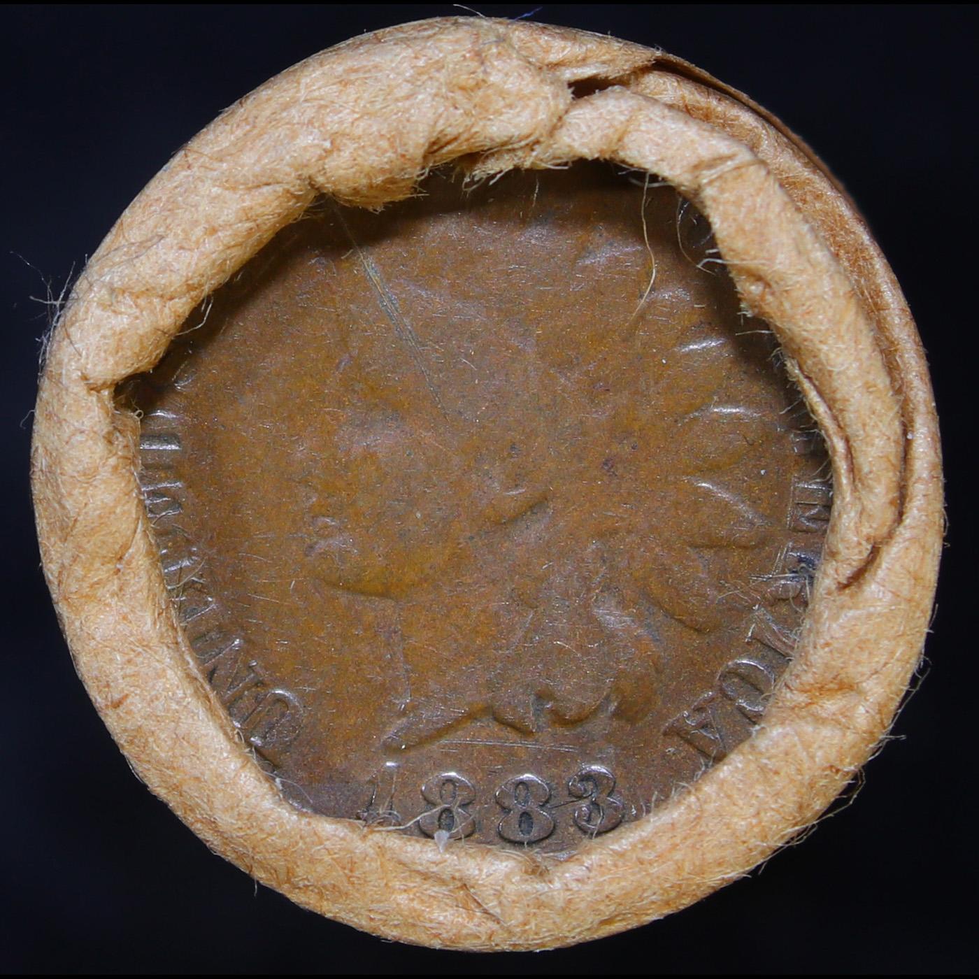 Mixed small cents 1c orig shotgun roll Brandt McDonalds, 1931-d Wheat Cent, 1883 Indian Cent other