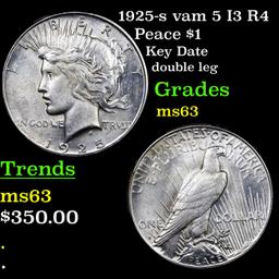 1925-s Peace Dollar vam 5 I3 R4 $1 Grades Select Unc