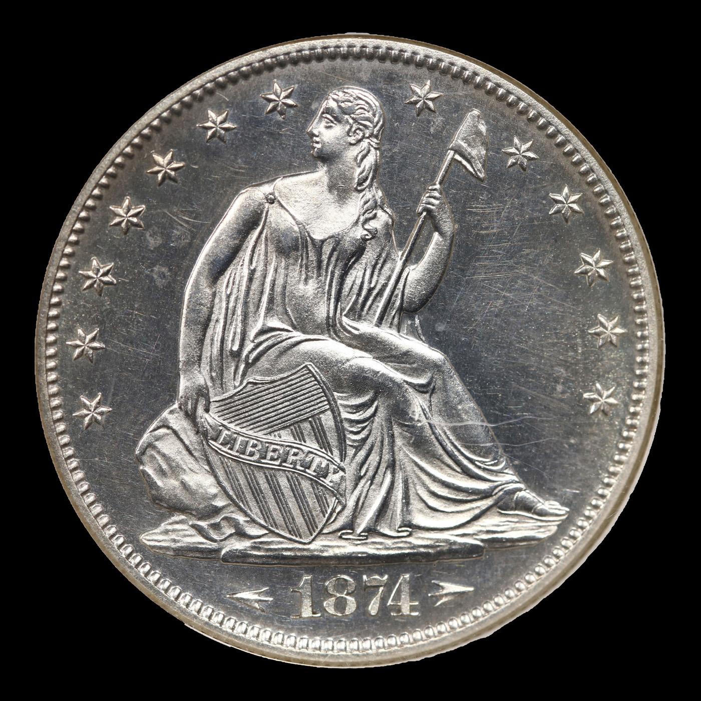 ***Auction Highlight***Proof 1874 Arrows Seated Half Dollar Near TOP POP! 50c Graded pr66 CAM By SE