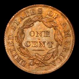 ***Auction Highlight*** 1833 Coronet Head Large Cent N-6 1c Graded ms62+ bn By SEGS (fc)