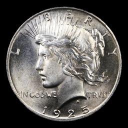 ***Auction Highlight*** 1925-p Peace Dollar $1 Graded ms66+ By SEGS (fc)