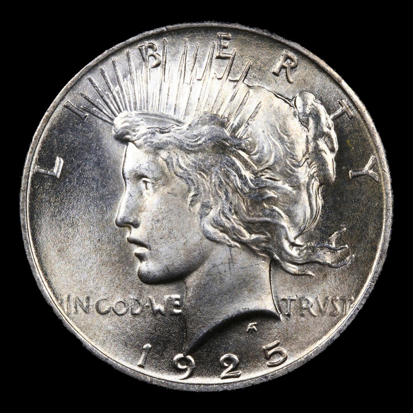 ***Auction Highlight*** 1925-p Peace Dollar $1 Graded ms66+ By SEGS (fc)