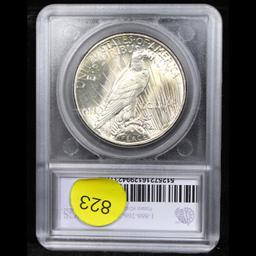 ***Auction Highlight*** 1925-p Peace Dollar $1 Graded ms66+ By SEGS (fc)