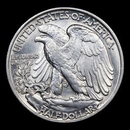 1945-p Walking Liberty Half Dollar 50c Grades Select+ Unc