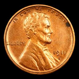1911-s Lincoln Cent 1c Grades Select Unc RB