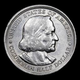 1893 Columbian Old Commem Half Dollar 50c Grades Choice AU/BU Slider