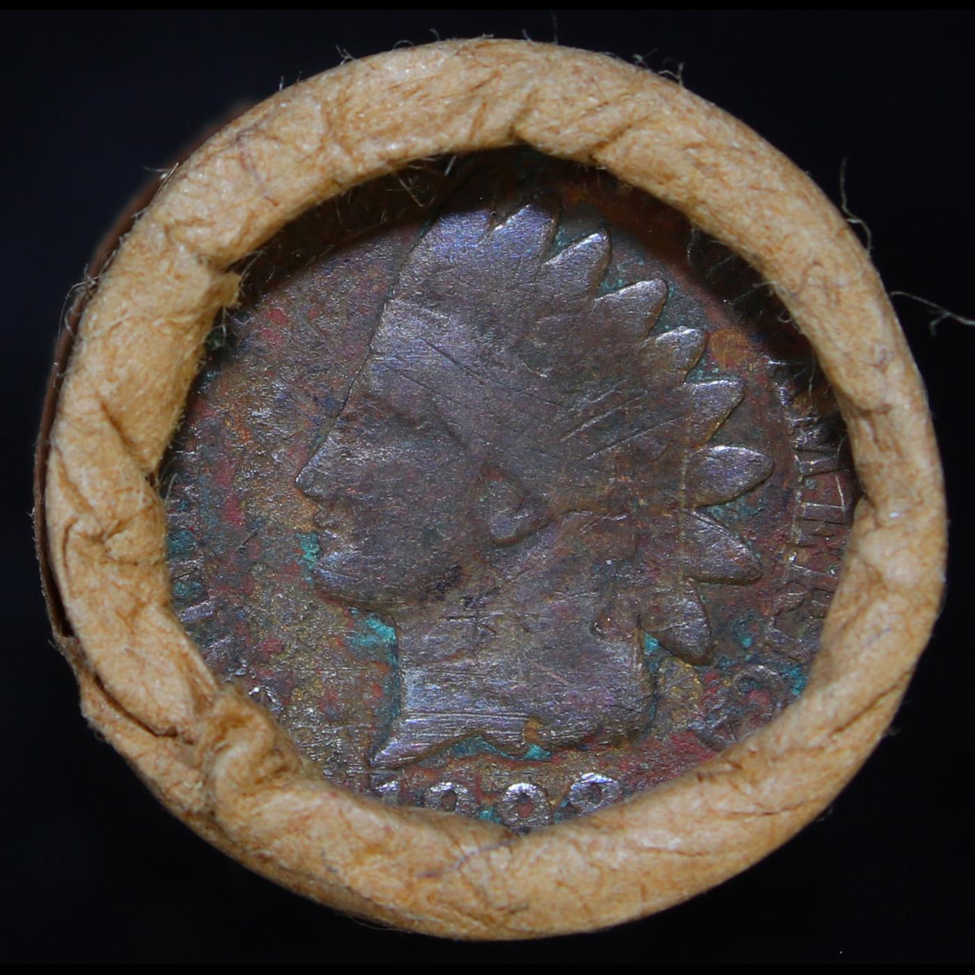 Mixed small cents 1c orig shotgun roll Brandt McDonalds, 1918-d Wheat Cent, 1898 Indian Cent other
