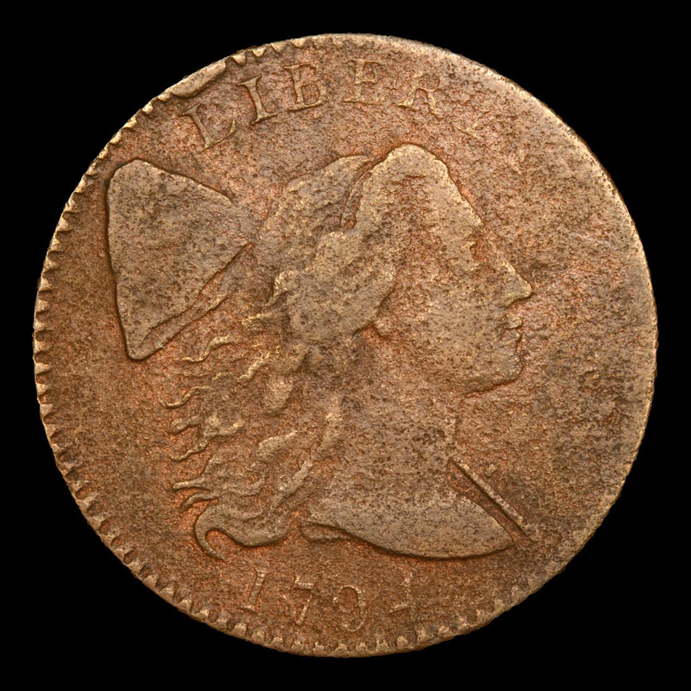 ***Auction Highlight*** 1794 Flowing Hair large cent S-32 R-3 1c Graded vf25 details By SEGS (fc)