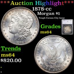 ***Auction Highlight*** 1878-cc Morgan Dollar $1 Graded ms64 By SEGS (fc)