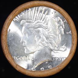 ***Auction Highlight*** AU/BU Slider Shotgun Peace $1 Roll 1923 & P Ends Virtually UNC (fc)