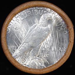 ***Auction Highlight*** AU/BU Slider Shotgun Peace $1 Roll 1923 & P Ends Virtually UNC (fc)