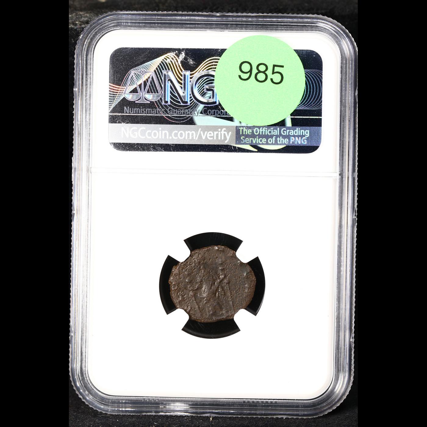 NGC Ancient Romano-Gallic Empire, Billon Double Denarius of Tetricus I (AD 271-274) Graded Choice F