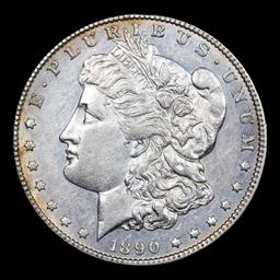 1890-cc Morgan Dollar $1 Graded au58 BY SEGS