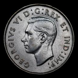 1944 Canada 50 Cent Coin KM: 36 Grades Select Unc