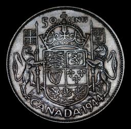 1944 Canada 50 Cent Coin KM: 36 Grades Select Unc