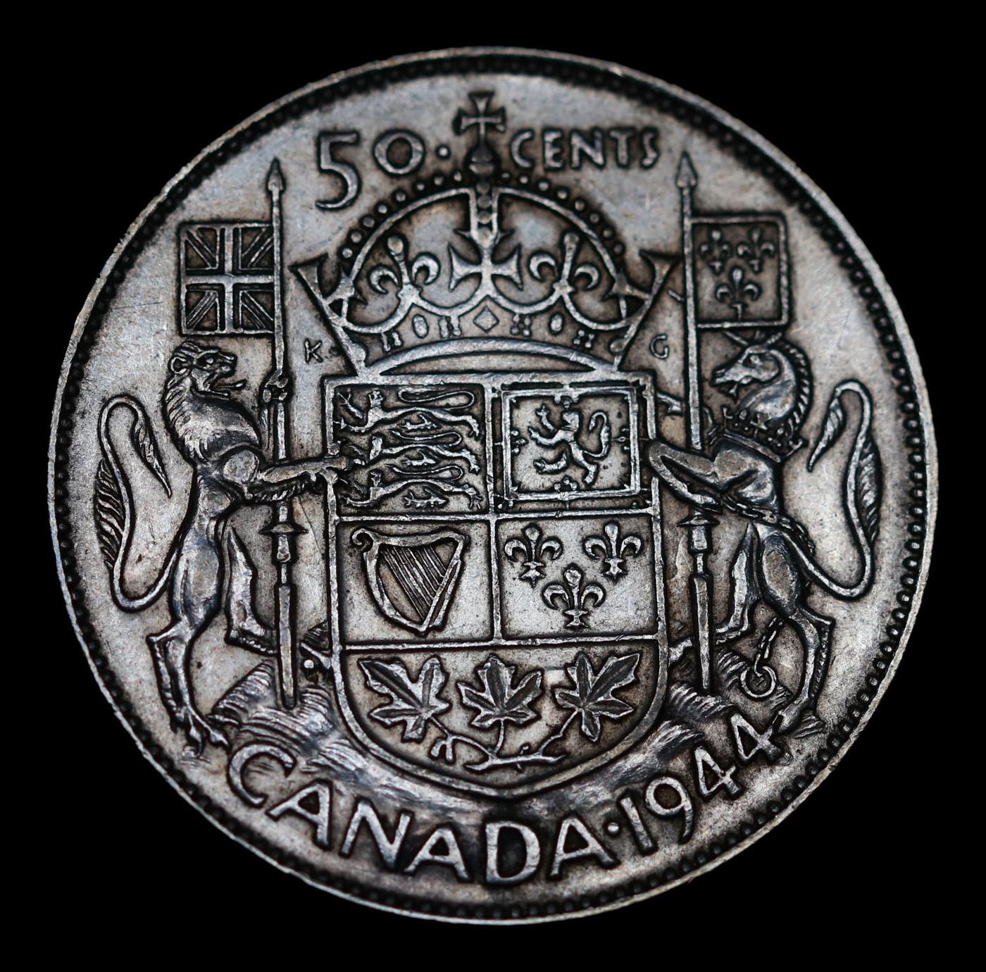 1944 Canada 50 Cent Coin KM: 36 Grades Select Unc