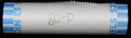 Shotgun Jefferson 5c roll, 1980-d 40 pcs Bank Wrapper