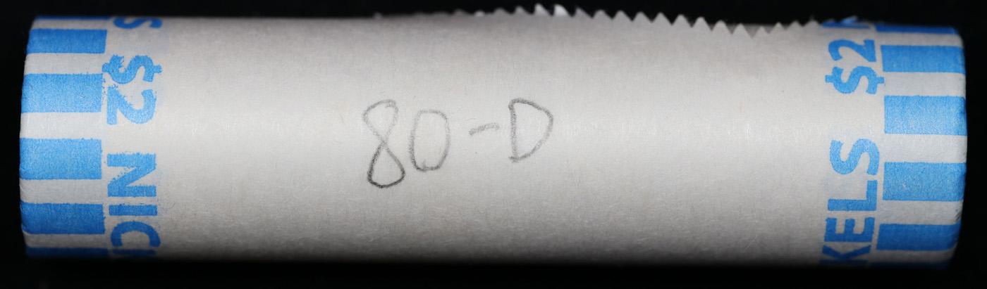 Shotgun Jefferson 5c roll, 1980-d 40 pcs Bank Wrapper