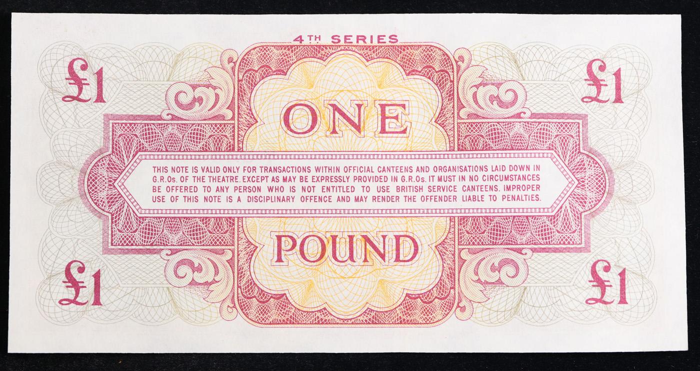 2x Consecutive 1962 ND 4th Series British Armed Forces 1 Pound Special Vouchers, All CU! Grades CU