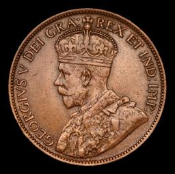 1912 Canada 1 Cent Coin KM: 21 Grades Choice AU/BU Slider