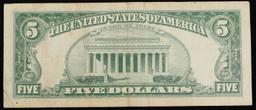 1963 $5 Red Seal United States Note Grades vf+