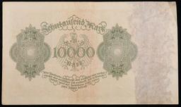 1922 Weimar Germany 10,000 Mark Vampire Note P: 71 Grades Select AU