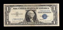 1957A $1 Blue Seal Silver Certificate Grades vf+