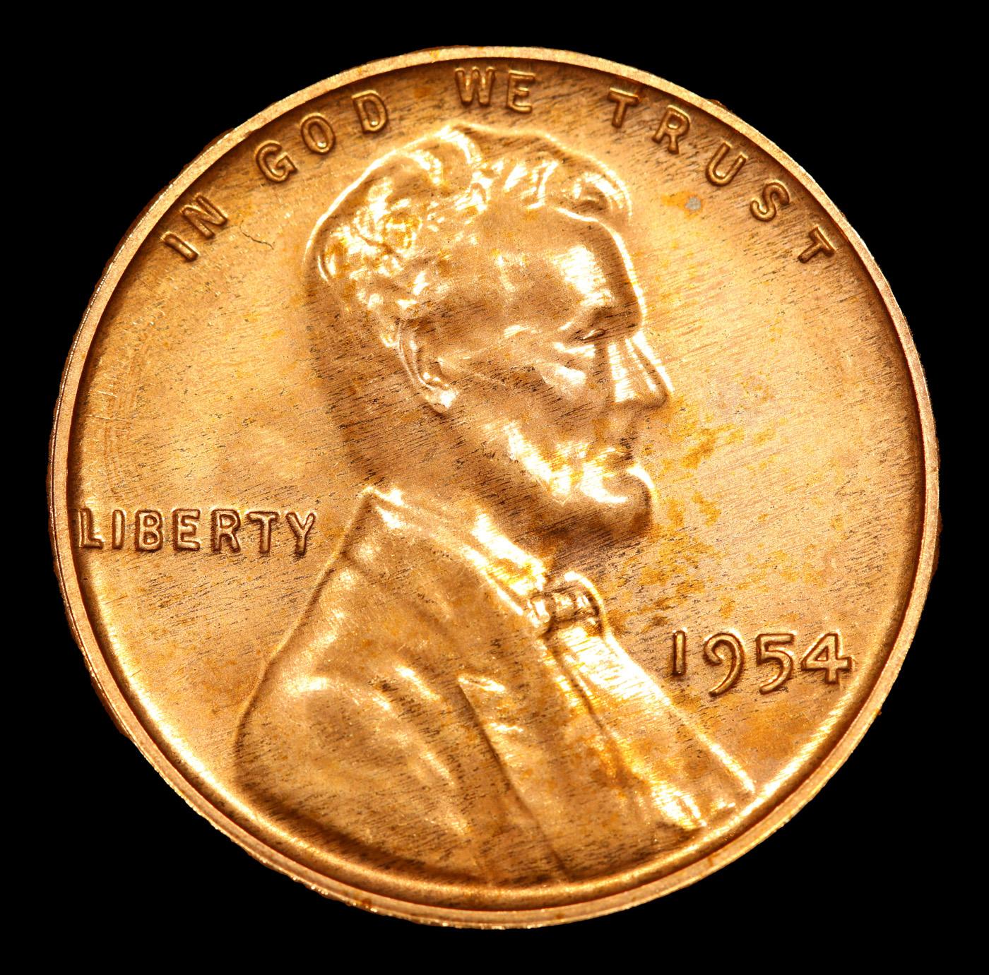 Proof 1954 Lincoln Cent 1c Grades Gem++ Proof Red