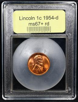 ***Auction Highlight*** 1954-d Lincoln Cent TOP POP! 1c Graded GEM++ RD By USCG (fc)