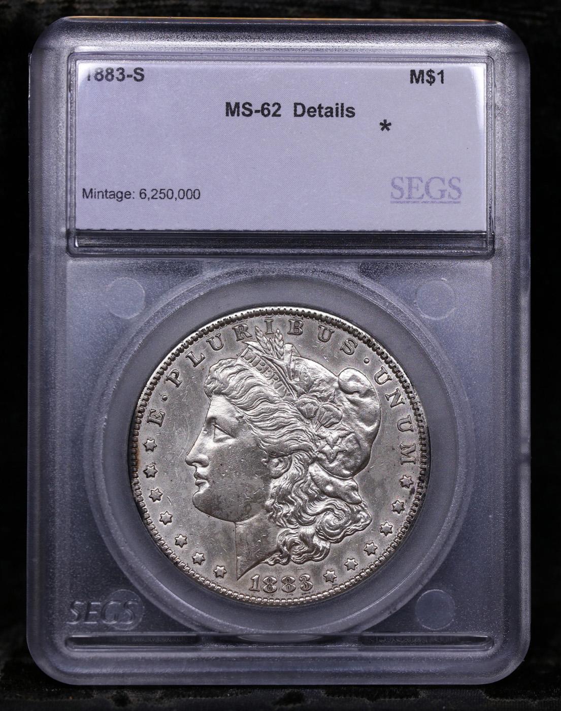 ***Auction Highlight*** 1883-s Morgan Dollar 1 Graded ms62 details By SEGS (fc)