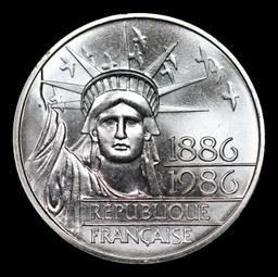 1986 France 100 Francs Silver Piedfort KM#?P972 Grades ms69