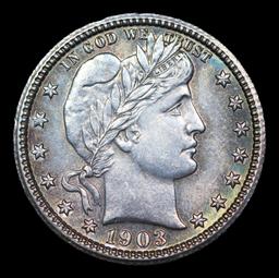 ***Auction Highlight*** 1903-p Barber Quarter 25c Graded ms64 By SEGS (fc)