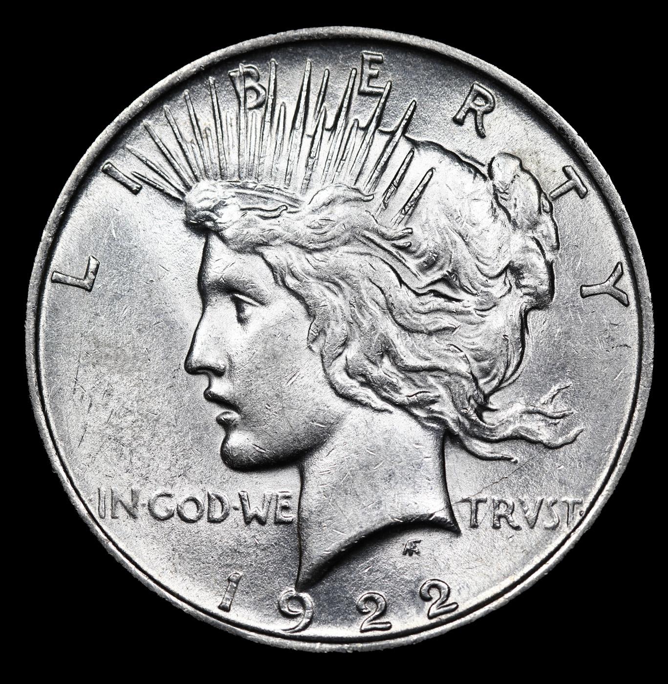 1922-d Peace Dollar $1 Grades Select Unc