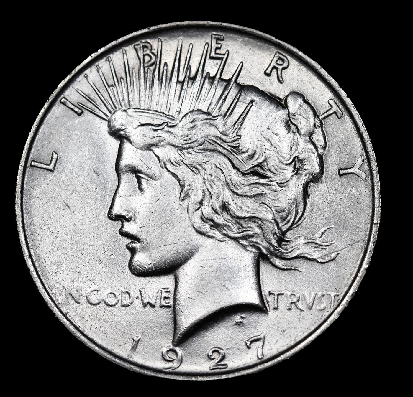 ***Auction Highlight*** 1927-d Peace Dollar $1 Graded Select Unc By USCG (fc)