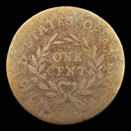 ***Auction Highlight*** 1793 Wreath Vine & Bars Flowing Hair large cent 1c Graded vg10 By SEGS (fc)