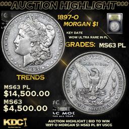 ***Auction Highlight*** 1897-o Morgan Dollar $1 Graded Select Unc PL By USCG (fc)