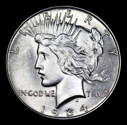 ***Auction Highlight*** 1934-p Peace Dollar $1 Graded ms65 By SEGS (fc)