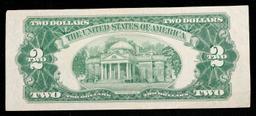 1953A $2 Red Seal United States Note Grades Choice AU