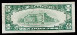 1953 $10 Blue Seal Silver Certificate Grades vf++