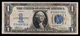 1934 "Funnyback" $1 Blue Seal Silver Certificate Grades vf++