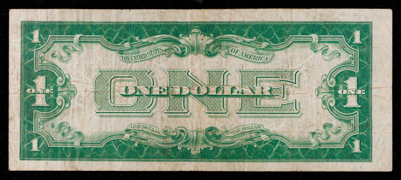 1934 "Funnyback" $1 Blue Seal Silver Certificate Grades vf++