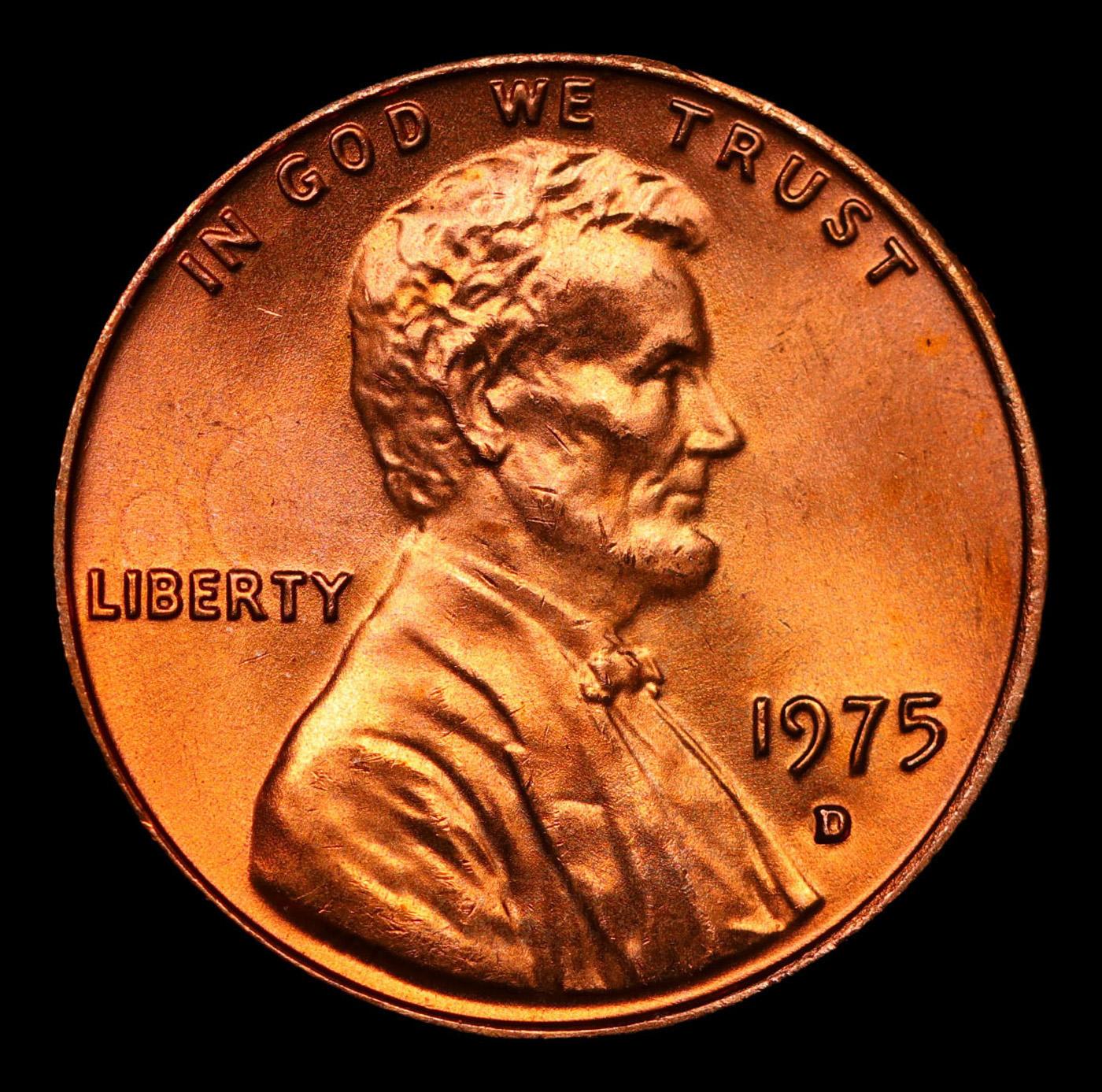 ***Auction Highlight*** 1975-d Lincoln Cent Near TOP POP! 1c Graded GEM++ RD BY USCG (fc)