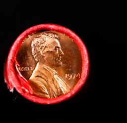 2x BU Shotgun Lincoln 1c rolls, 1974-p & 1964-p 50 pcs Each 100 Coins Total 50c