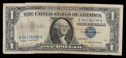 1957A $1 Blue Seal Silver Certificate Grades vf details